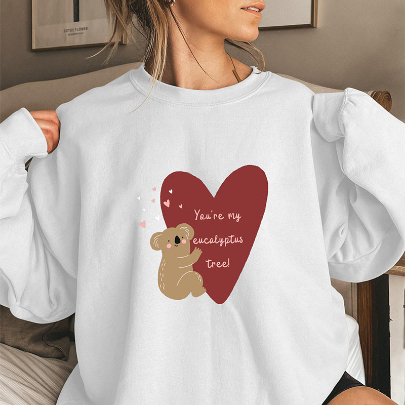 Plus Size Koala Bear Heart Sweatshirt