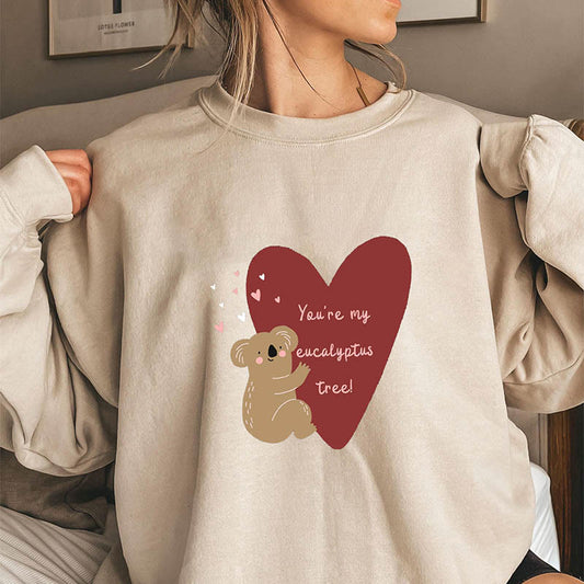 Plus Size Koala Bear Heart Sweatshirt