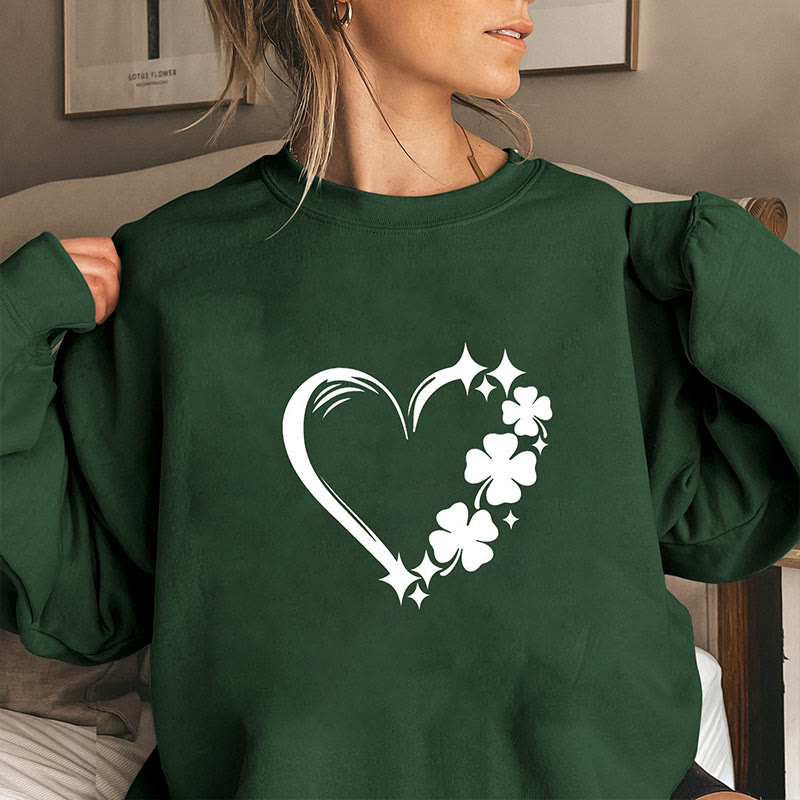 Plus Size Four Leaf Clover Sweatshirt