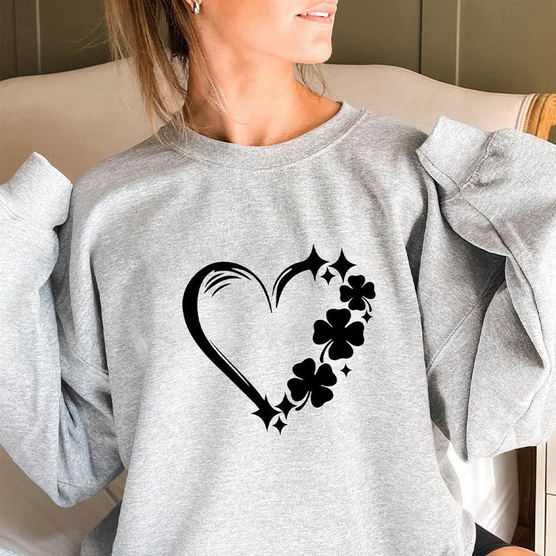 Plus Size Four Leaf Clover Sweatshirt