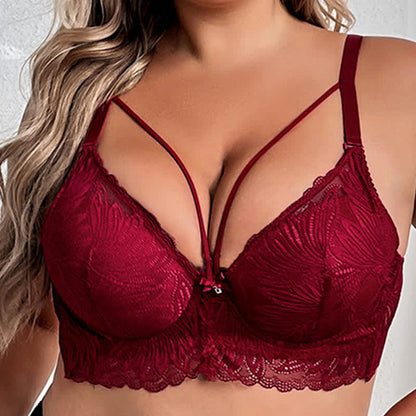 Plus Size Comfort Push Up Lace Underwire Bra