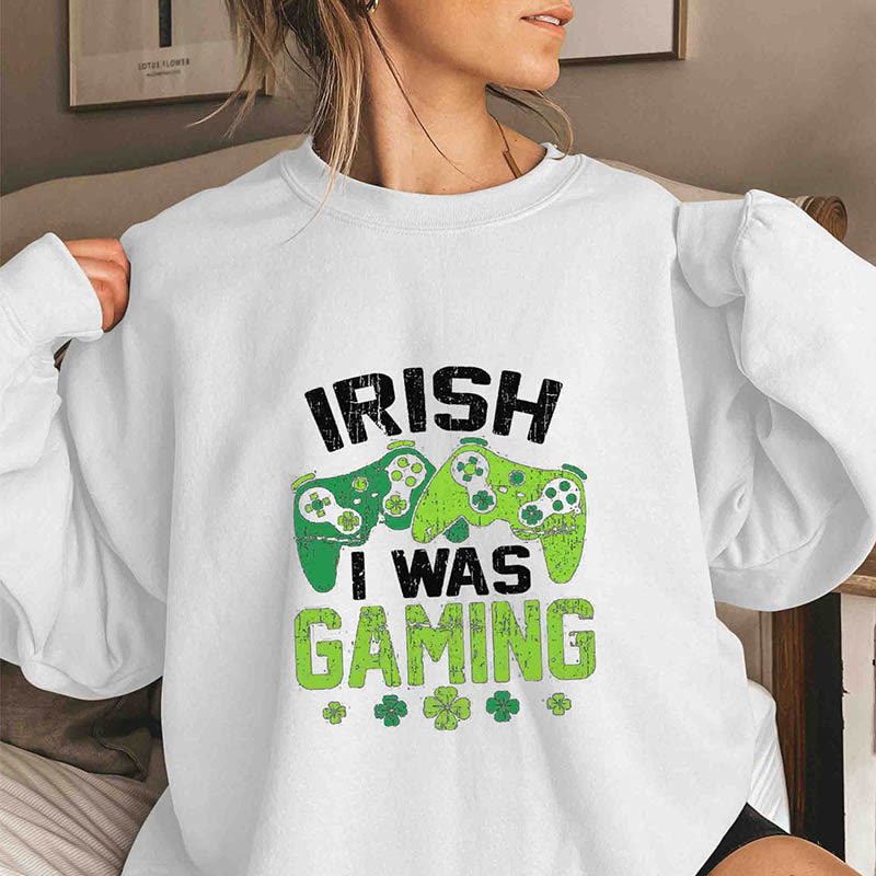 Plus Size I Was Gaming Sweatshirt