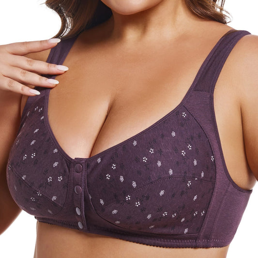 Plus Size Front Closure Wireless Bra