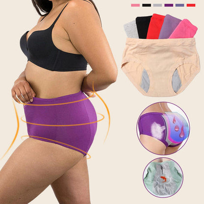 Plus Size Period Leak Protection Panty(5 Pairs)