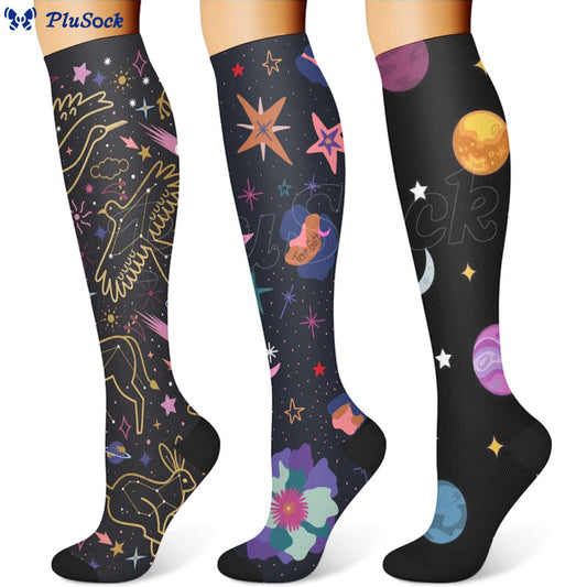 Universe Planet Compression Socks(3 Pairs)