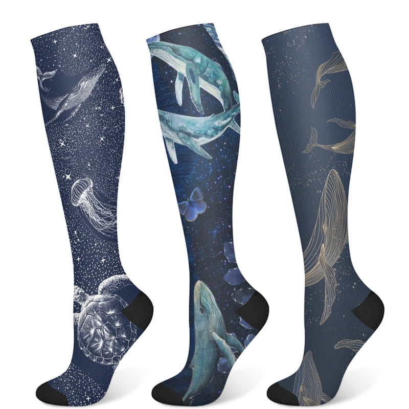 Starry Skies Compression Socks(3 Pairs)