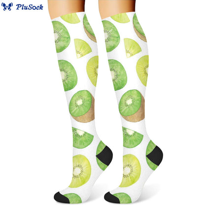 Kiwi Fruit Banana Orange Compression Socks(3 Pairs)