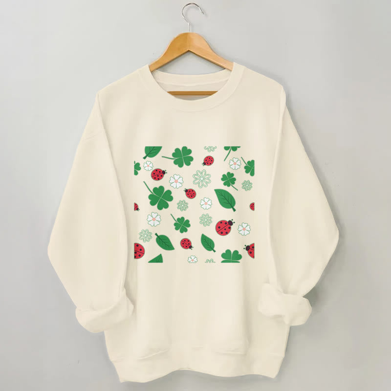 Plus Size Seven Spotted Ladybug Sweatshirt