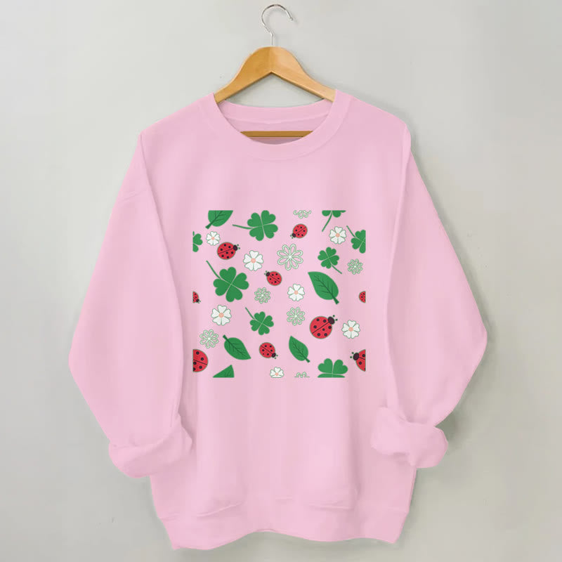 Plus Size Seven Spotted Ladybug Sweatshirt