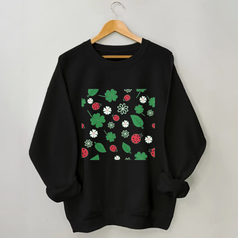 Plus Size Seven Spotted Ladybug Sweatshirt