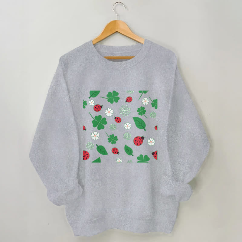 Plus Size Seven Spotted Ladybug Sweatshirt