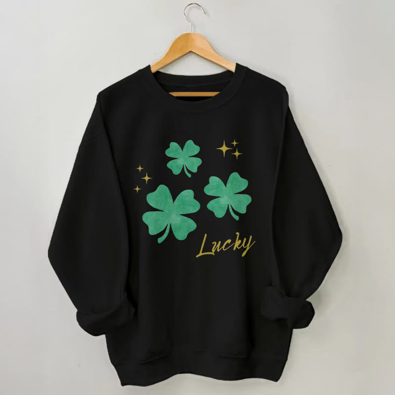 Plus Size Four Leaf Clover Sweatshirt