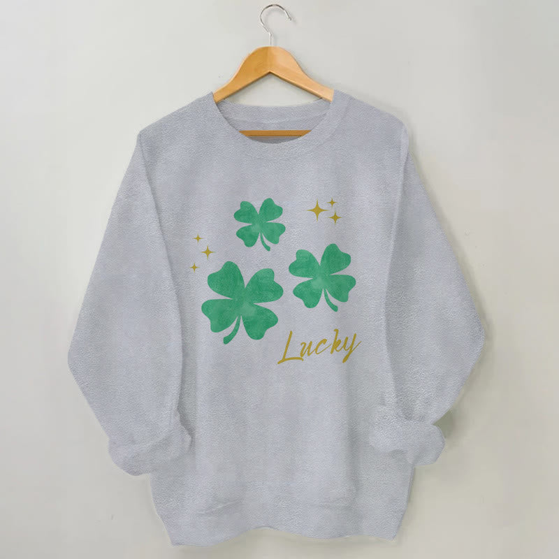 Plus Size Four Leaf Clover Sweatshirt