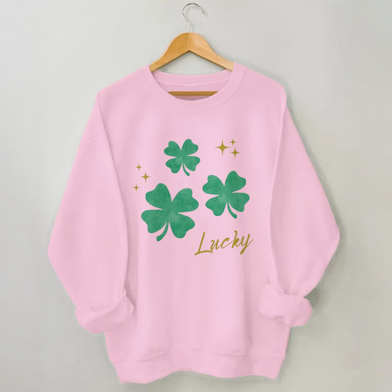 Plus Size Four Leaf Clover Sweatshirt