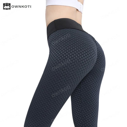 High Waist Honeycomb Yoga Fitness Legging