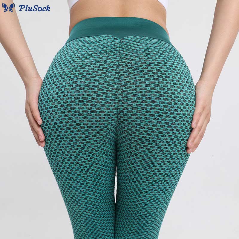 High Waist Honeycomb Yoga Fitness Legging