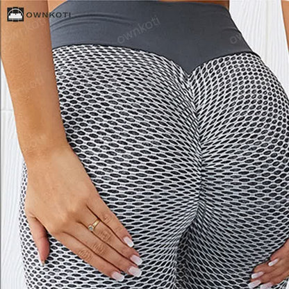 High Waist Honeycomb Yoga Fitness Legging