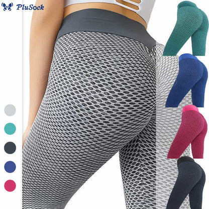 High Waist Honeycomb Yoga Fitness Legging