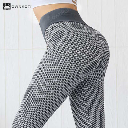 High Waist Honeycomb Yoga Fitness Legging