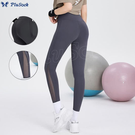 Plus Size High Waist Mesh Stitching Yoga Legging