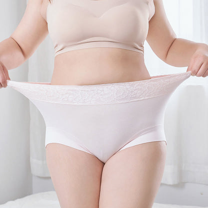 Plus Size Lace Cotton Panty(2 Packs)