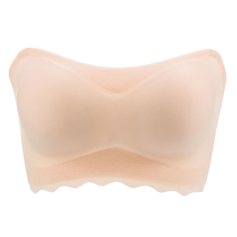 Plus Size Strapless Push Up Non-slip Wireless Bra