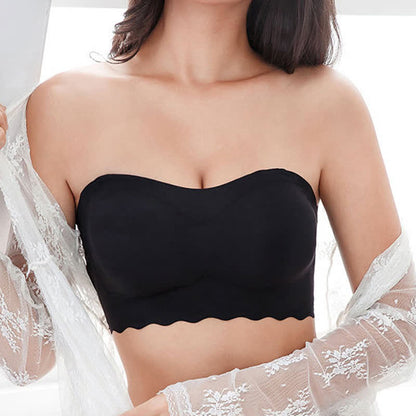 Plus Size Strapless Push Up Non-slip Wireless Bra