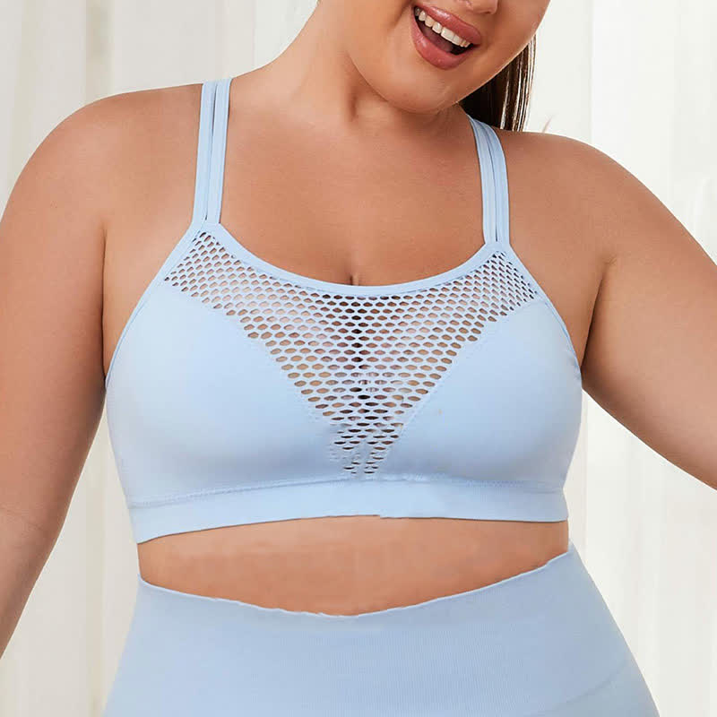 Plus Size Seamless Hollow Sexy Wireless Bra