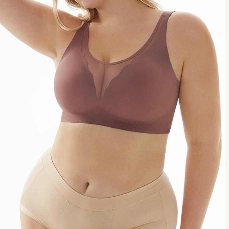 Plus Size U-Shaped Back Wireless Bra