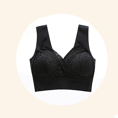 Plus Size Lace Seamless Wireless Bra