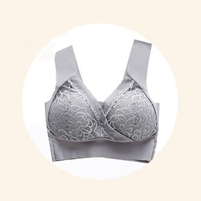 Plus Size Lace Seamless Wireless Bra