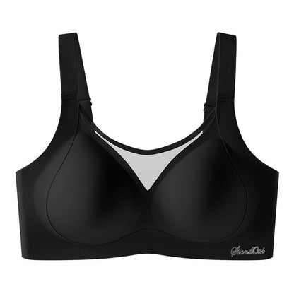 Plus Size Wide Straps Wireless Bra