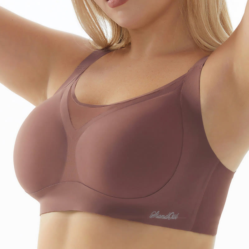 Plus Size Wide Straps Wireless Bra