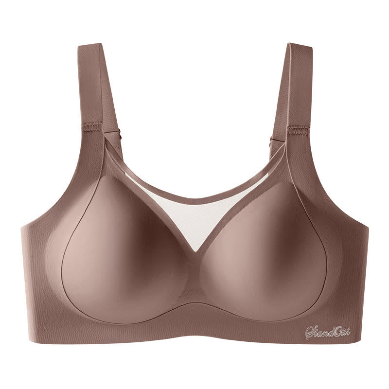 Plus Size Wide Straps Wireless Bra