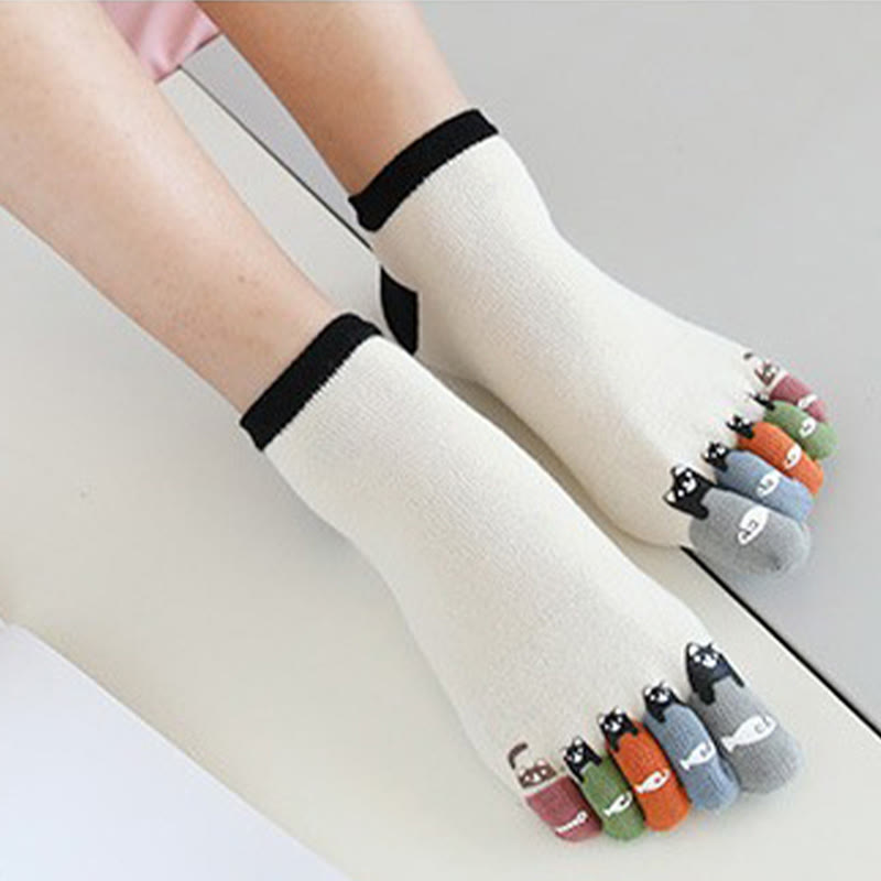 Cat Fish Ankle Alignment Socks(5 Pairs)