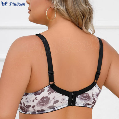 Ultra Thin Floral Push-Up Underwire Bra