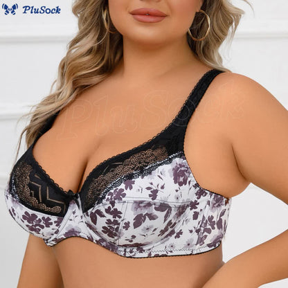 Ultra Thin Floral Push-Up Underwire Bra