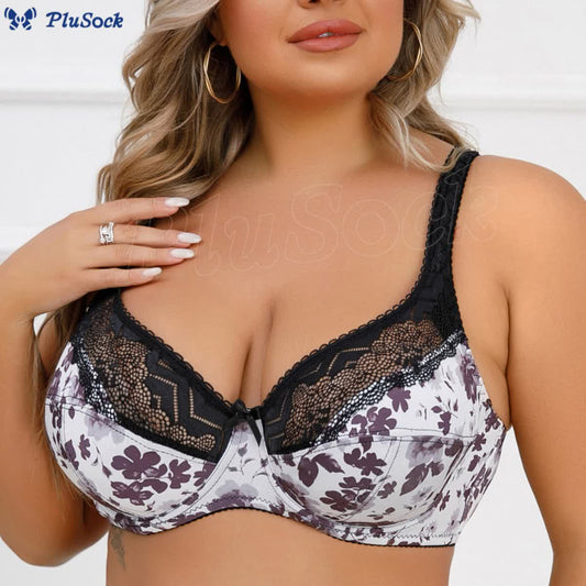 Ultra Thin Floral Push-Up Underwire Bra