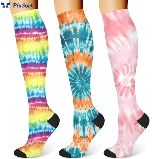 Unique Tie Dye Compression Socks(3 Pairs)