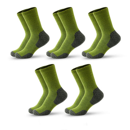 Plus Size Mountain Sports Quarter Compression Socks(5 Pairs)