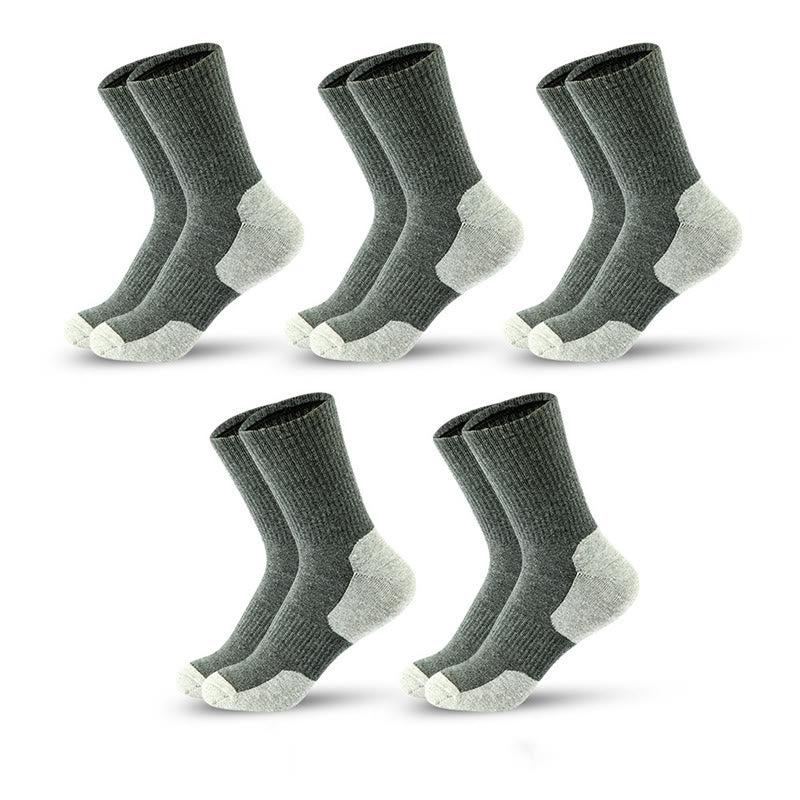 Plus Size Mountain Sports Quarter Compression Socks(5 Pairs)