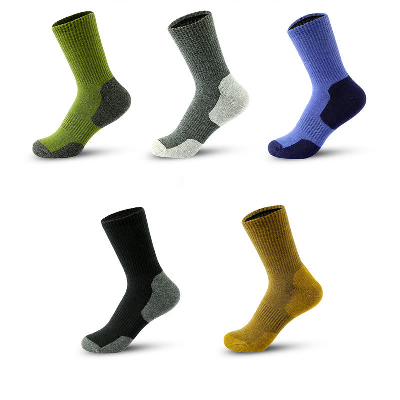 Plus Size Mountain Sports Quarter Compression Socks(5 Pairs)