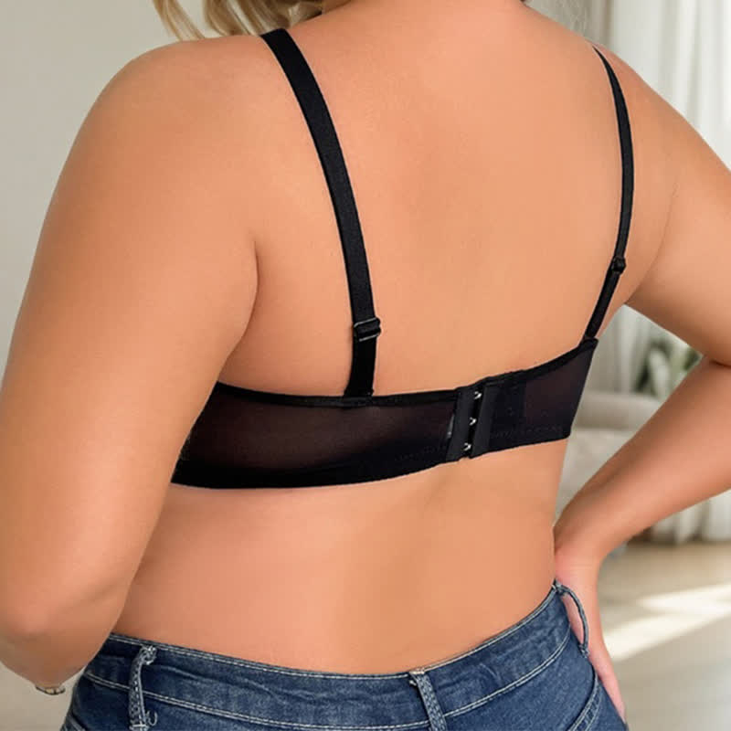 Sexy Thin Cross Push up Underwire Bra