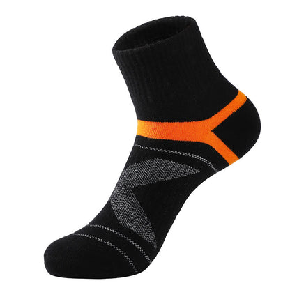 Plus Size Cotton Sports Quarter Compression Socks(5 Pairs)