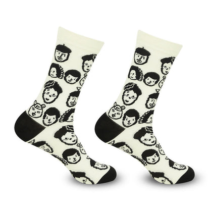 Plus Size Funny Patterns Quarter Socks(5 Pairs)