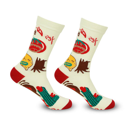 Plus Size Funny Patterns Quarter Socks(5 Pairs)