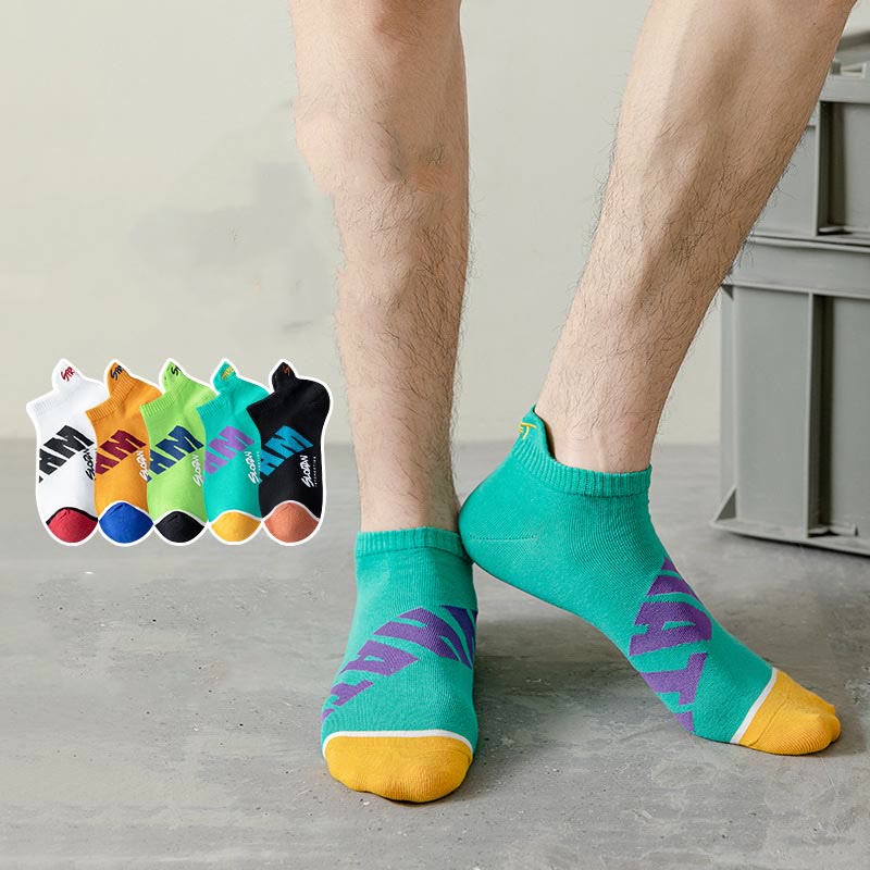 Plus Size Letter Ankle Socks(5 Pairs)