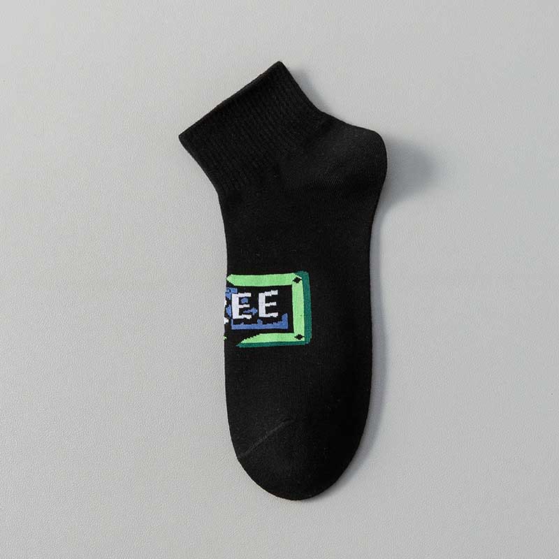 Plus Size Trendy Funny Ankle Socks(5 Pairs)