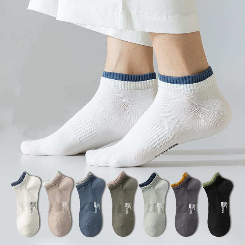 Plus Size Double Layer Cuff Ankle Socks(7 Pairs)