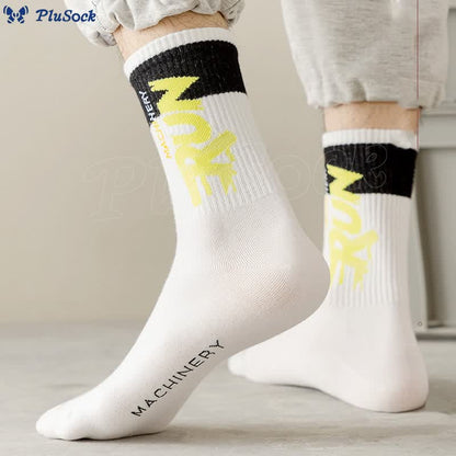 Plus Size Run Letter Quarter Socks(7 Pairs)